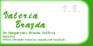 valeria brazda business card