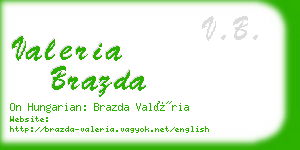 valeria brazda business card